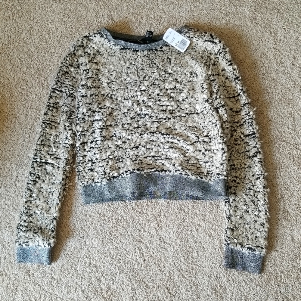 Glittery crop sweater
